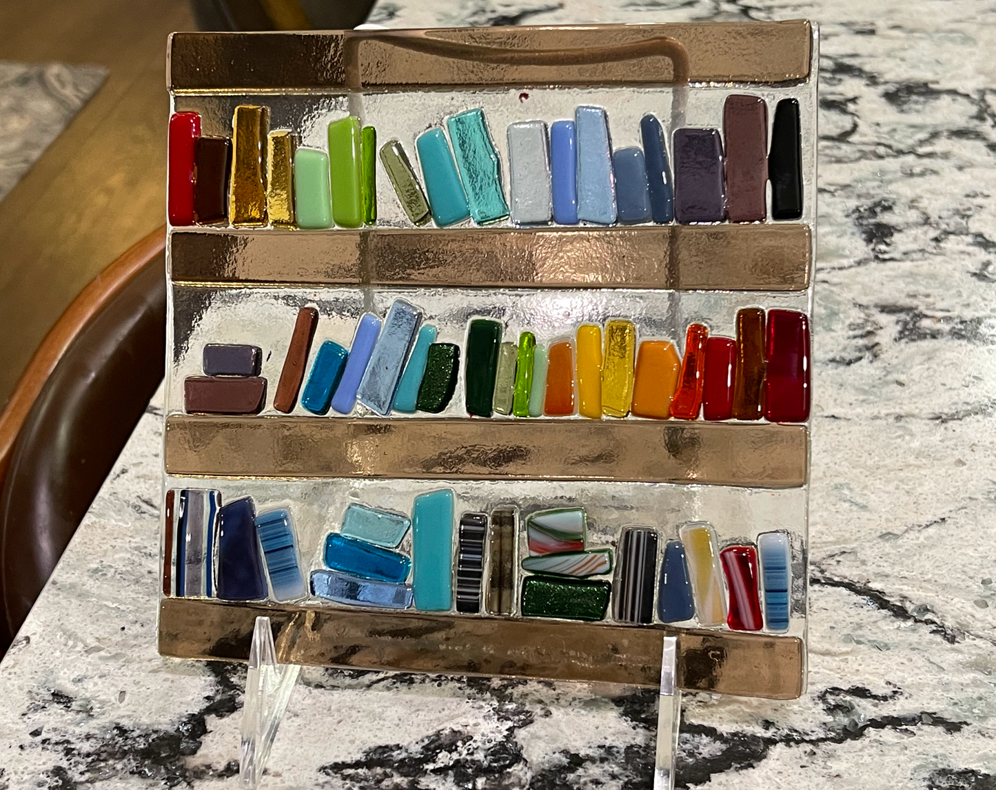 Fused Glass Bookshelf