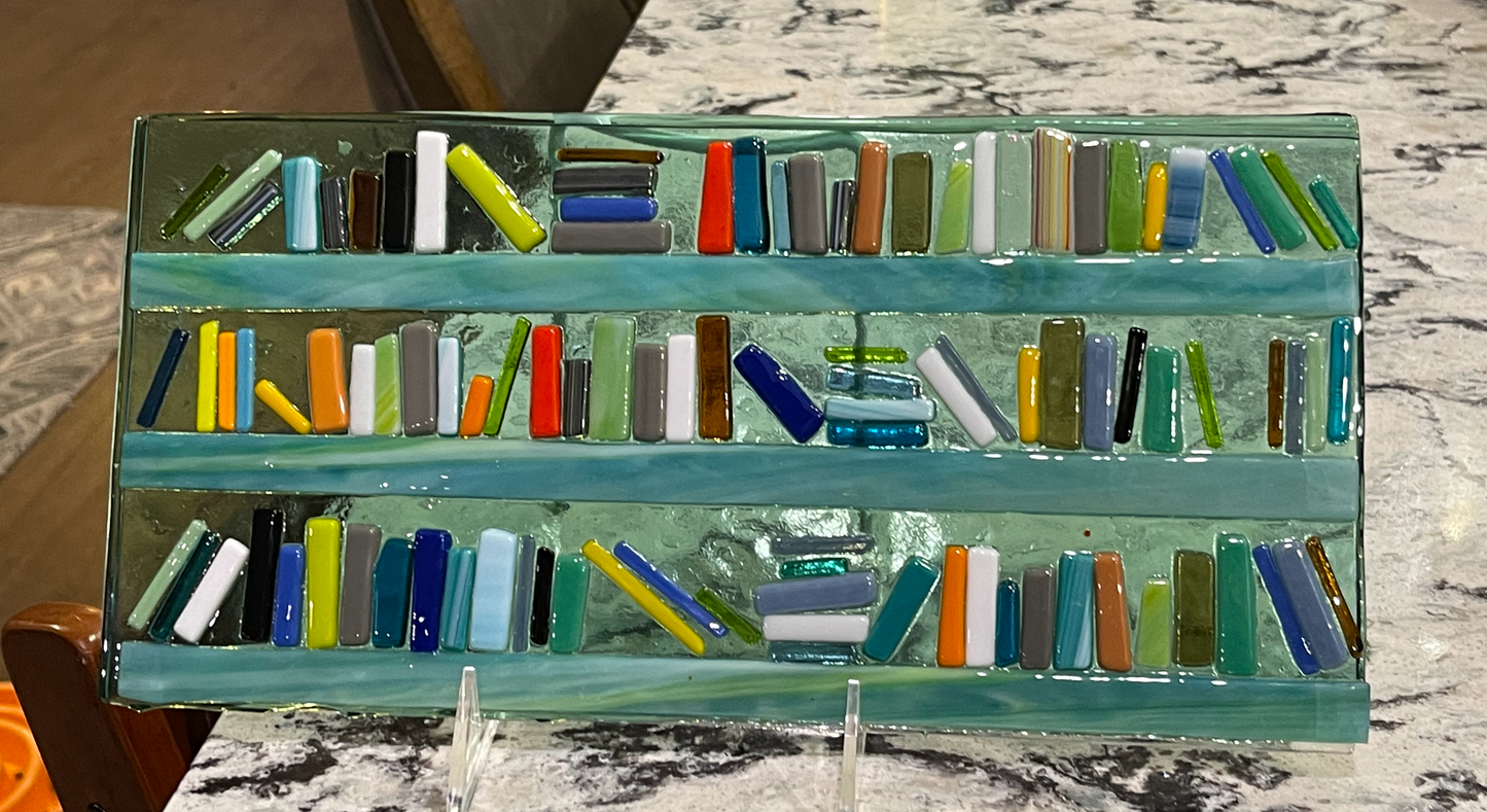 Fused Glass Bookshelf